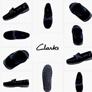 Clark’s men Sherman slippers EUC size 10 suede upper rubber bottoms